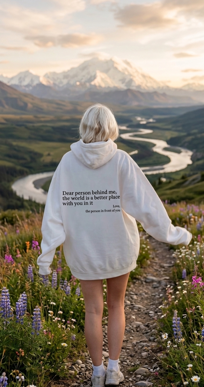 "The World Is Better With You In It" Comfort Hoodie