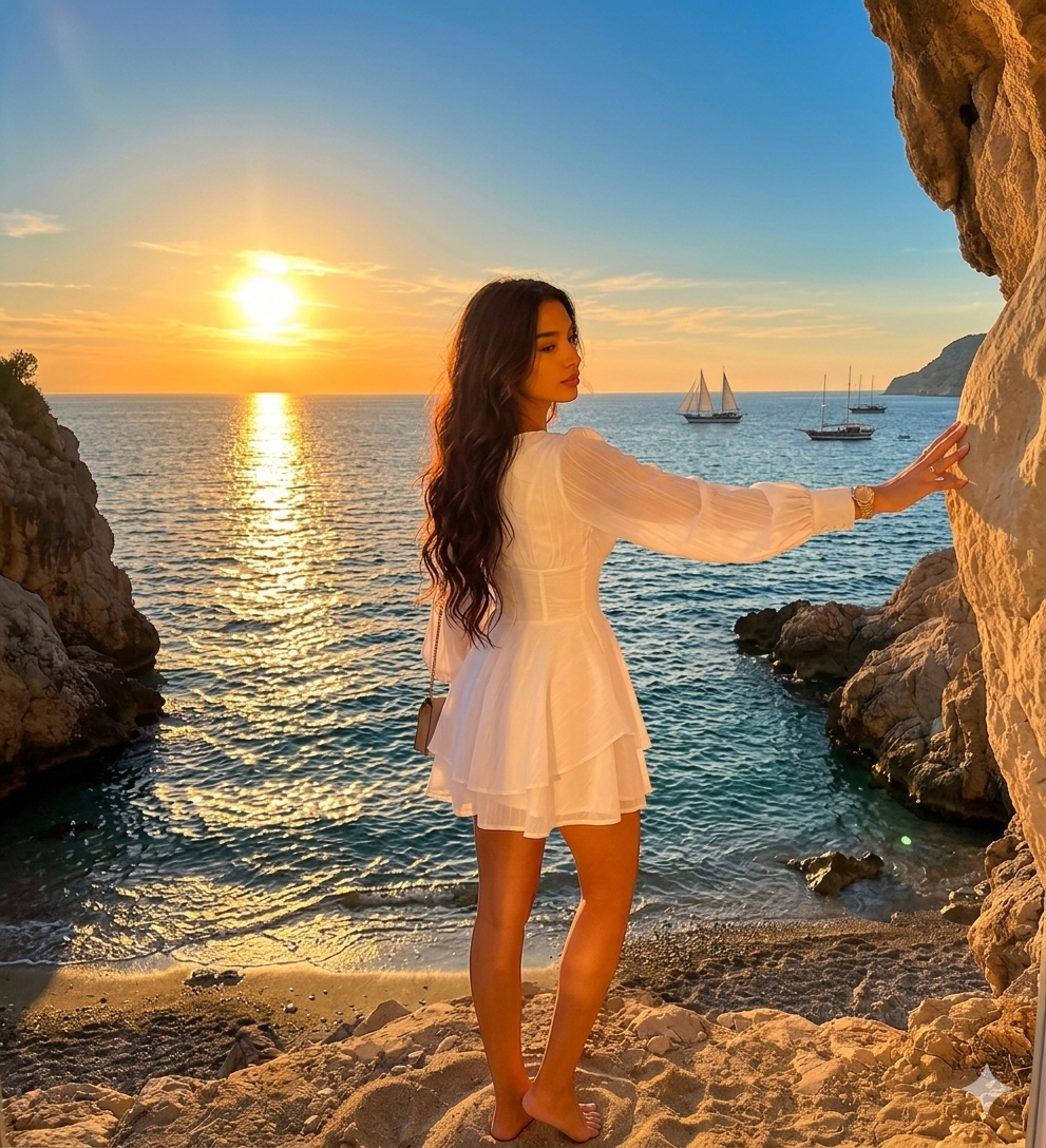 Women’s V-Neck Long Sleeve A-Line Dress | Elegant Flowing Silhouette, Timeless Chic & Effortless Grace🌊